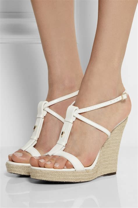 white burberry wedges|Burberry espadrille wedges.